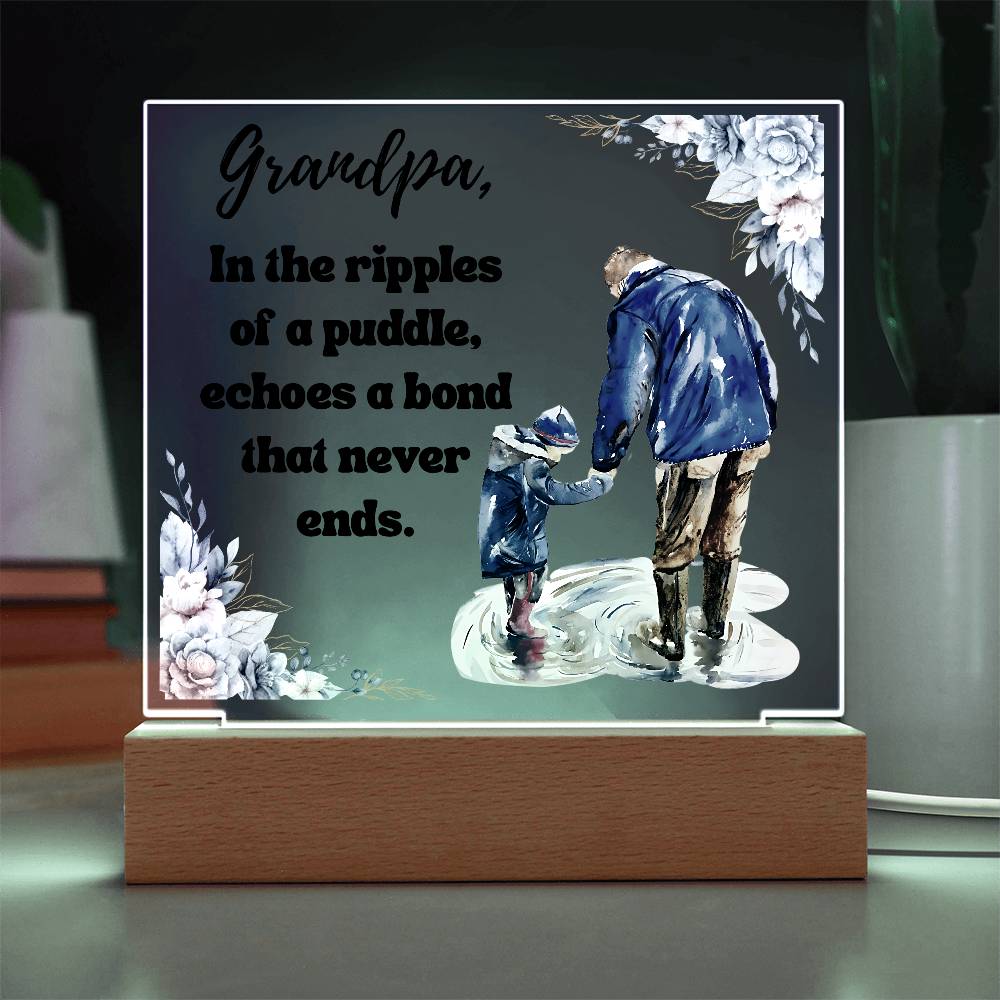 Gift For Grandpa, Keepsake Acrylic Plaque For Grandparent, Gift From Grandson