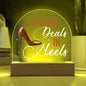 Closing Deals In Heels, Acrylic Plaque For Office Desk, Realtor Gift Idea, Entrepreneur, Boss Lady, SheEO