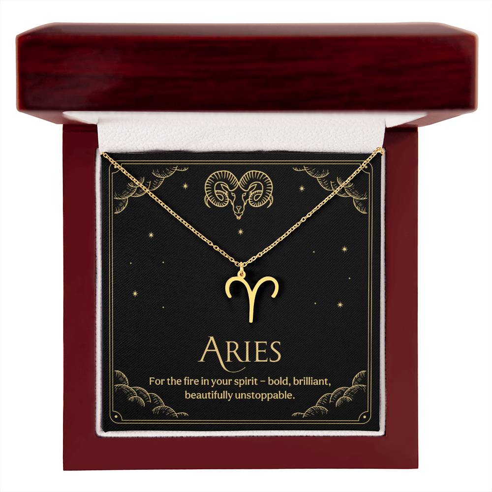 Aries Zodiac Symbol Necklace