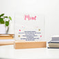 Acrylic Plaque Keepsake For Mom, Gift From Child To Mother, I Am Forever Thankful