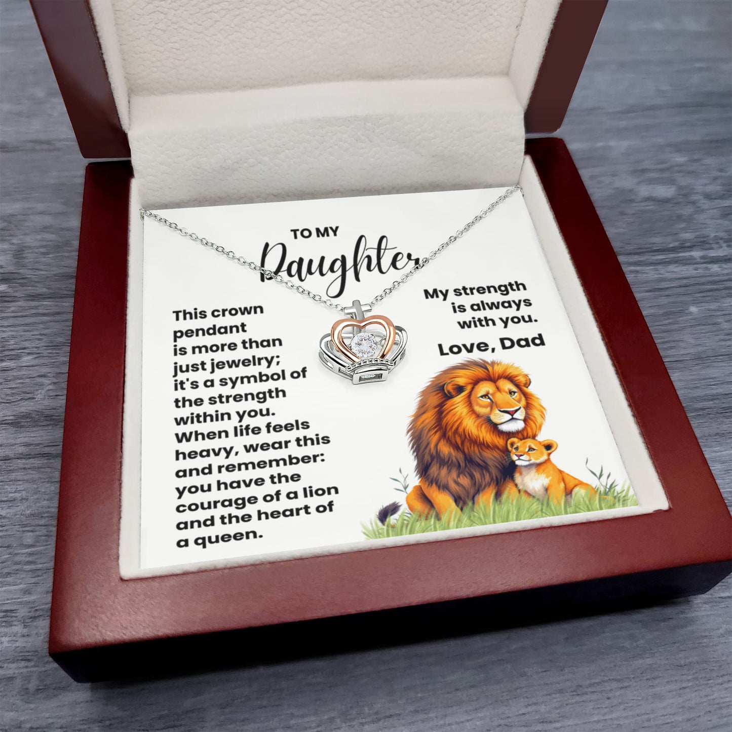 To My Daughter Pendant, My Strength Is Always With You...