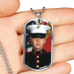Customizable Dog Tag Necklace With Engraving Option - Upload Your Own Photo