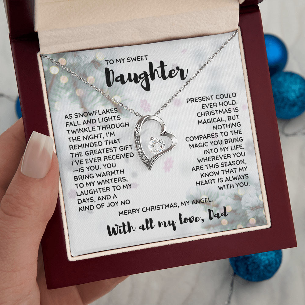 To My Daughter Gift, My Heart Is Always With You, Merry Christmas