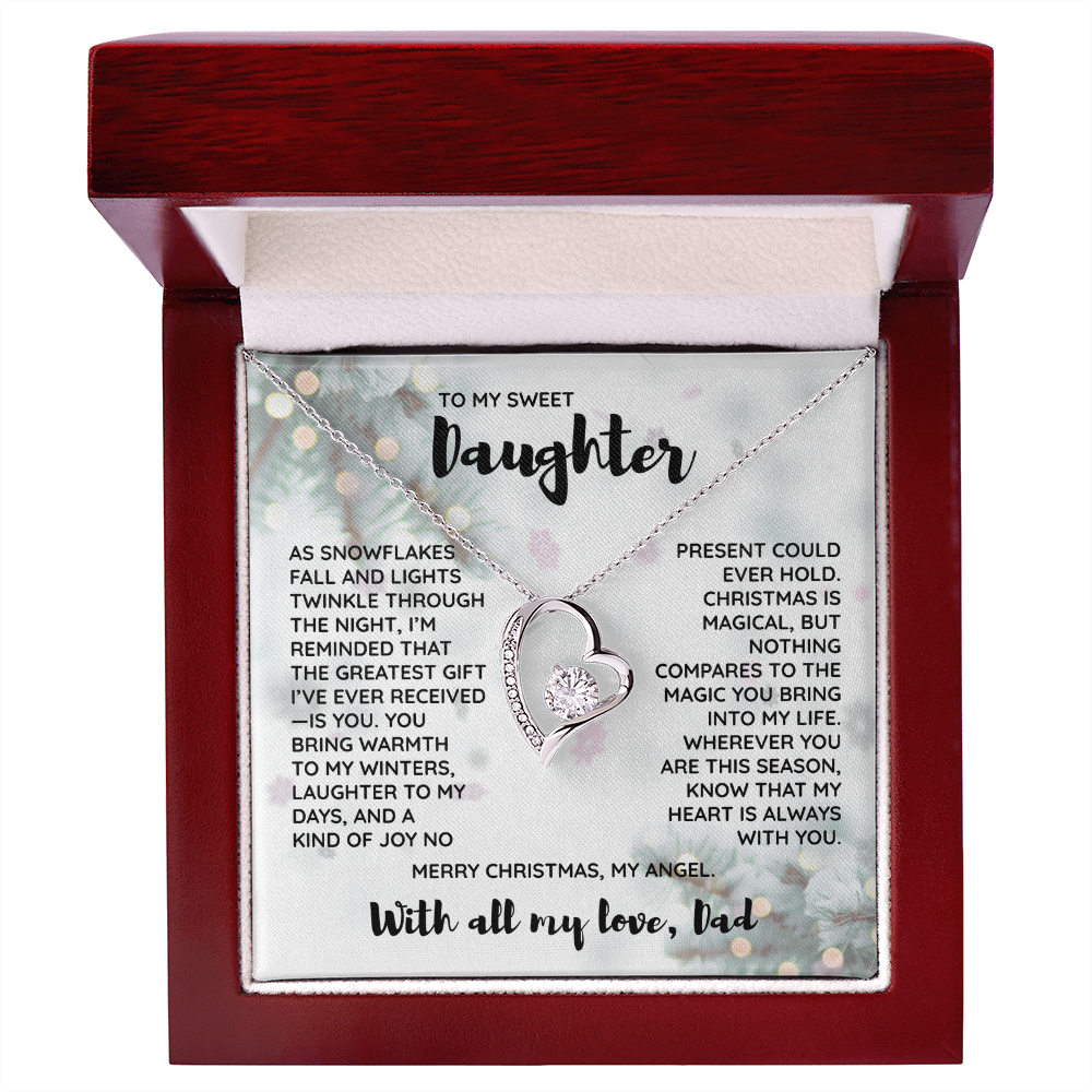 To My Daughter Gift, My Heart Is Always With You, Merry Christmas