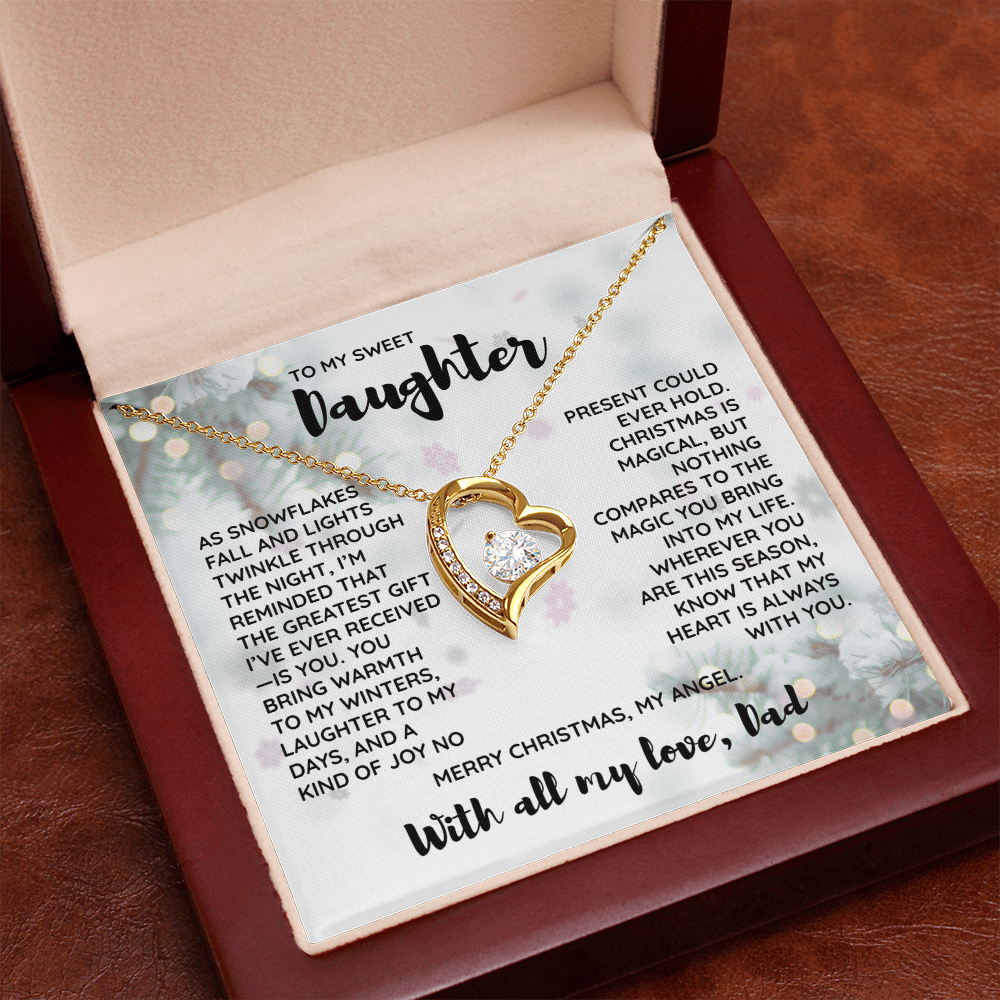 To My Daughter Gift, My Heart Is Always With You, Merry Christmas