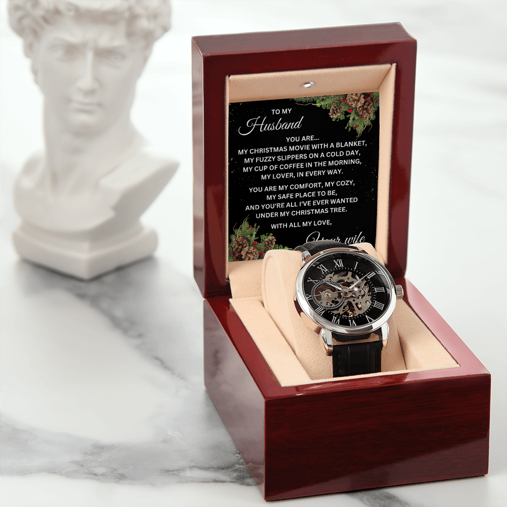 To My Husband Christmas Gift, Openwork Watch