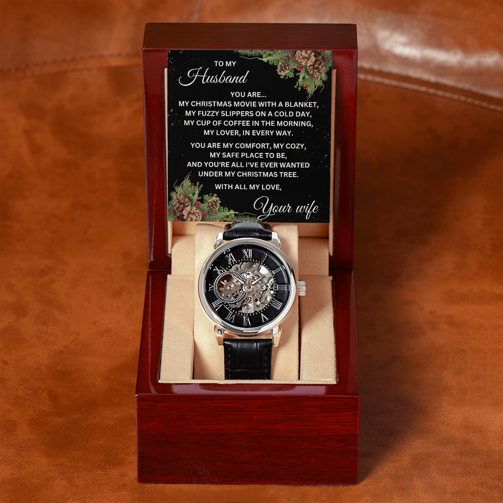 To My Husband Christmas Gift, Openwork Watch