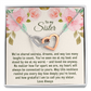 To My Sister, Interlocking Hearts Pendant Necklace, I Am So Grateful To Call You My Sister