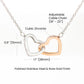 To My Sister Gift, Interlocking Hearts Pendant Necklace
