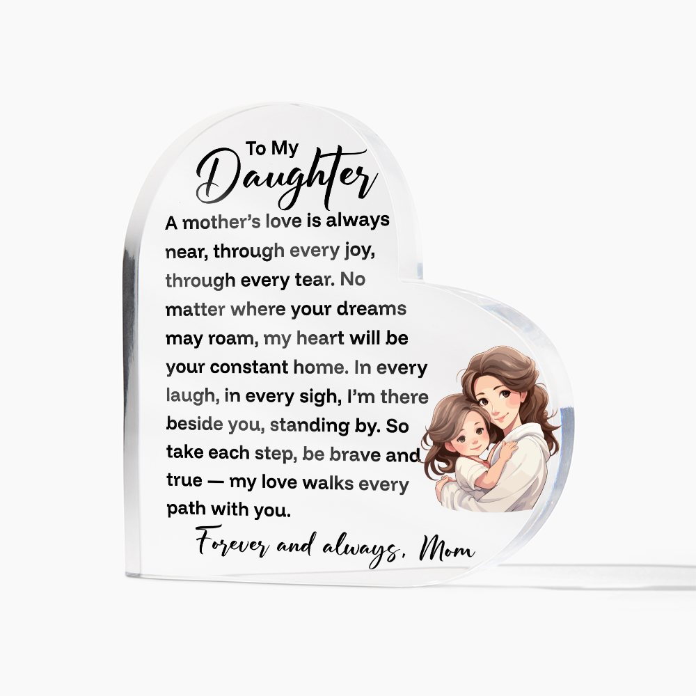 To My Daughter, Acrylic Heart Keepsake