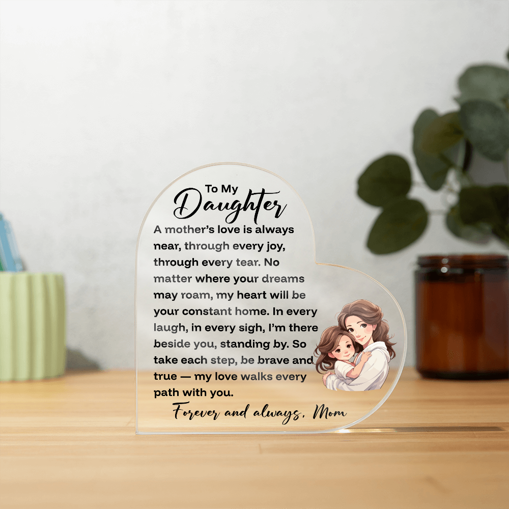 To My Daughter, Acrylic Heart Keepsake