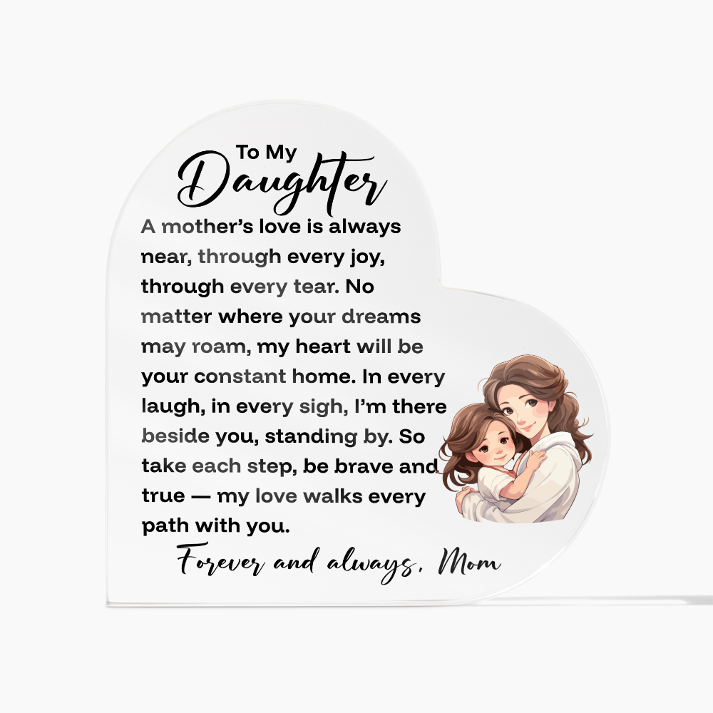 To My Daughter, Acrylic Heart Keepsake