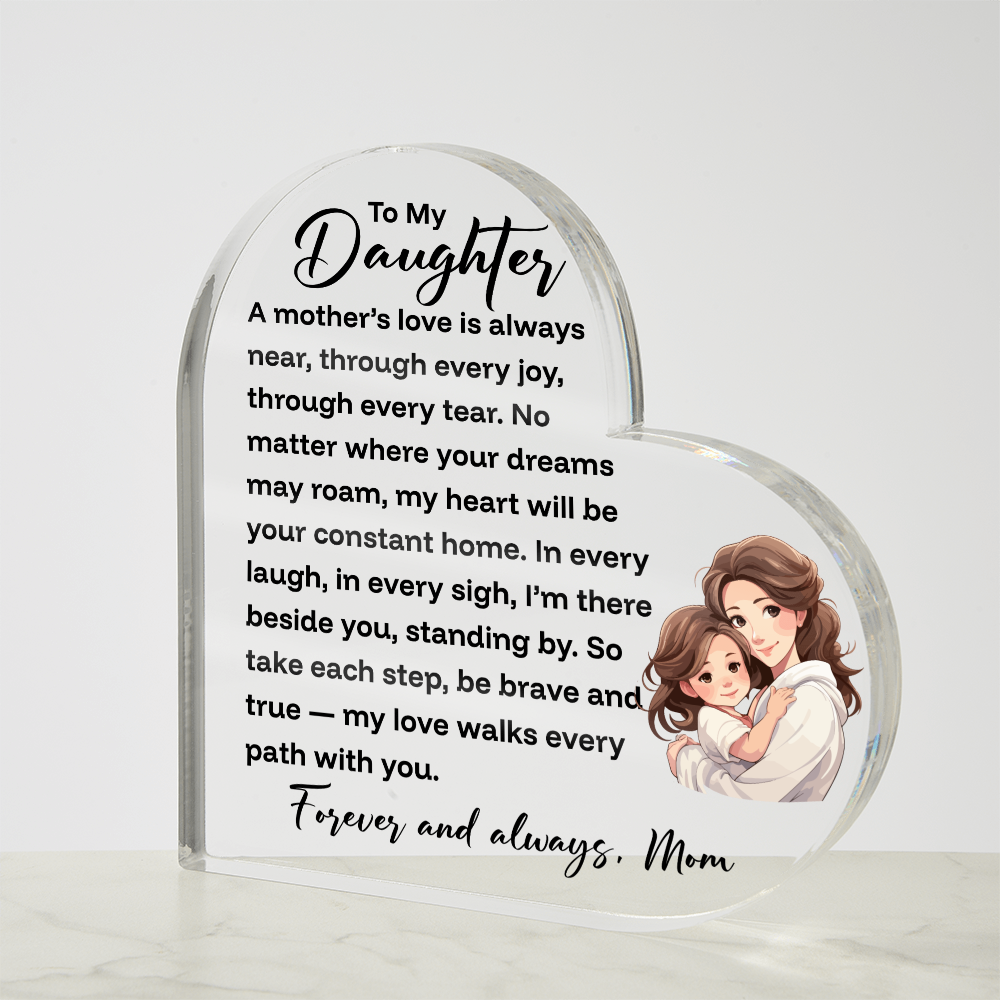 To My Daughter, Acrylic Heart Keepsake