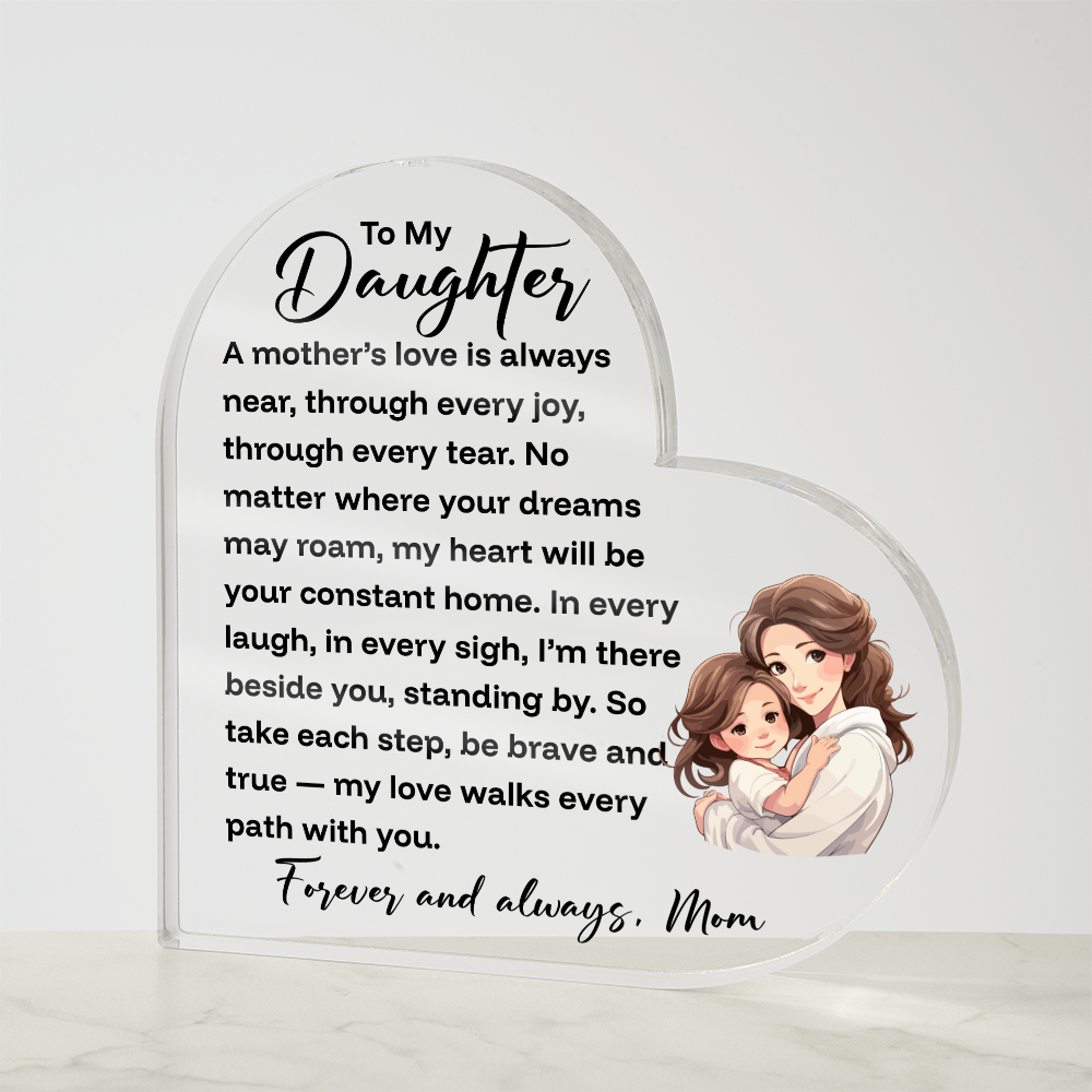 To My Daughter, Acrylic Heart Keepsake
