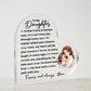 To My Daughter, Acrylic Heart Keepsake