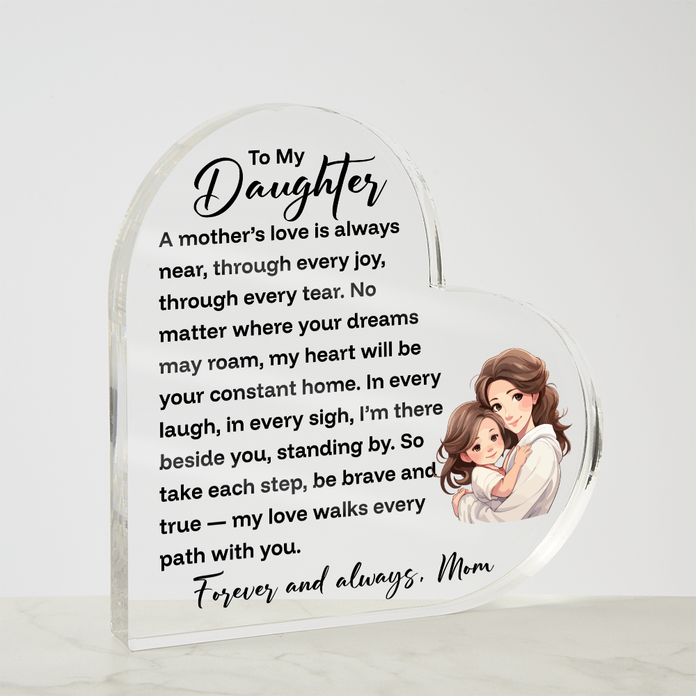 To My Daughter, Acrylic Heart Keepsake