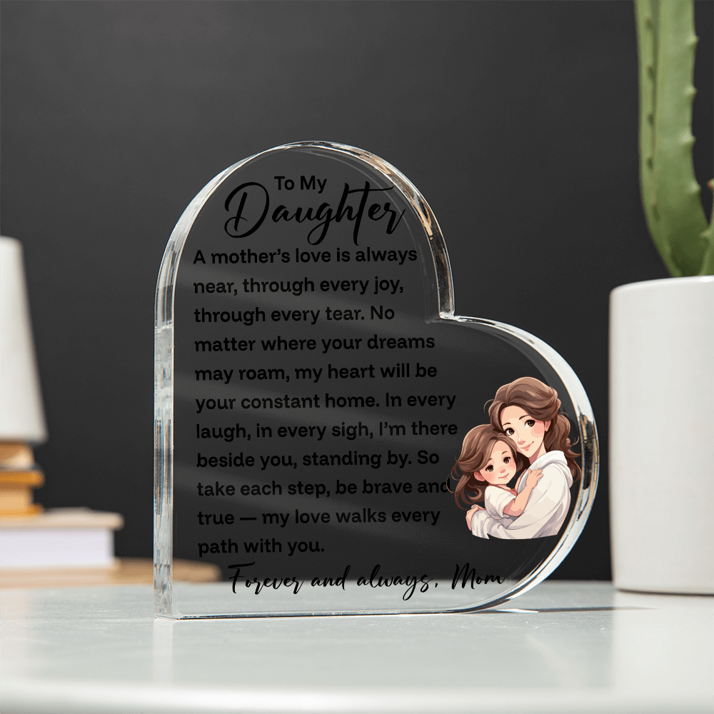 To My Daughter, Acrylic Heart Keepsake