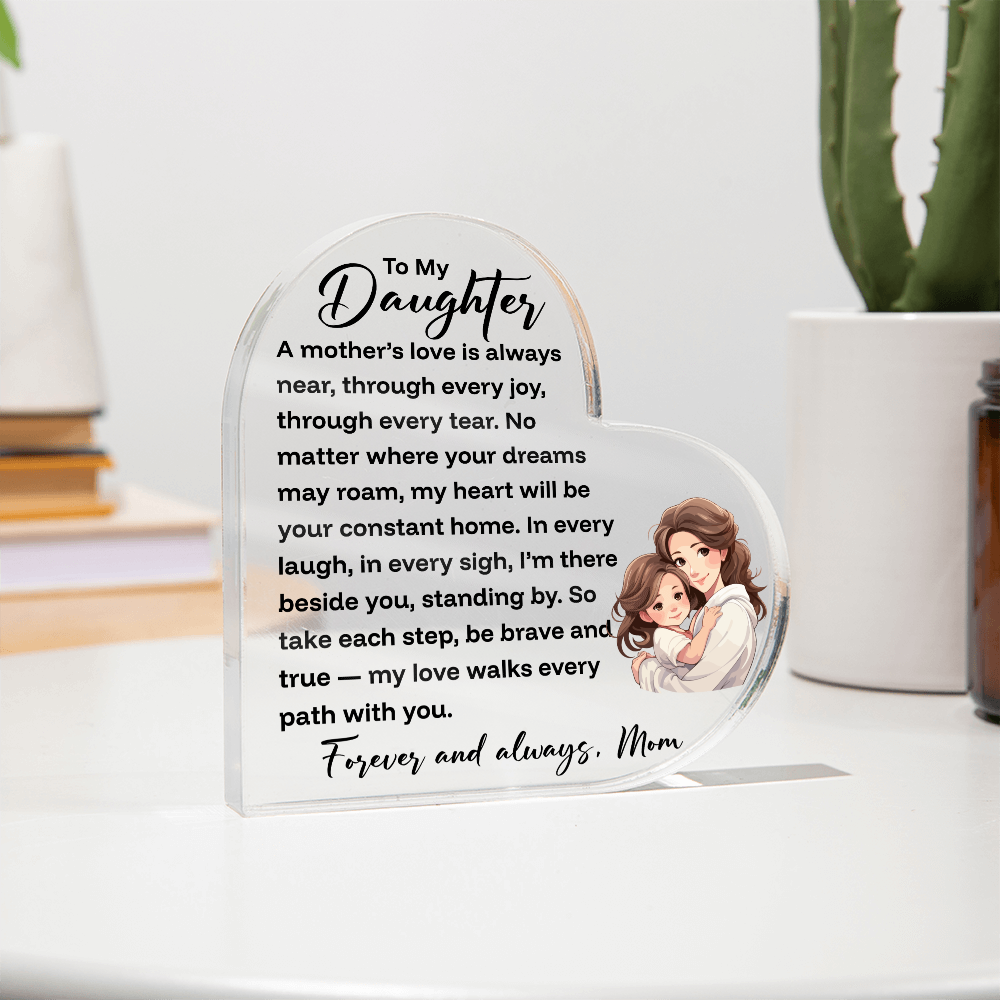 To My Daughter, Acrylic Heart Keepsake
