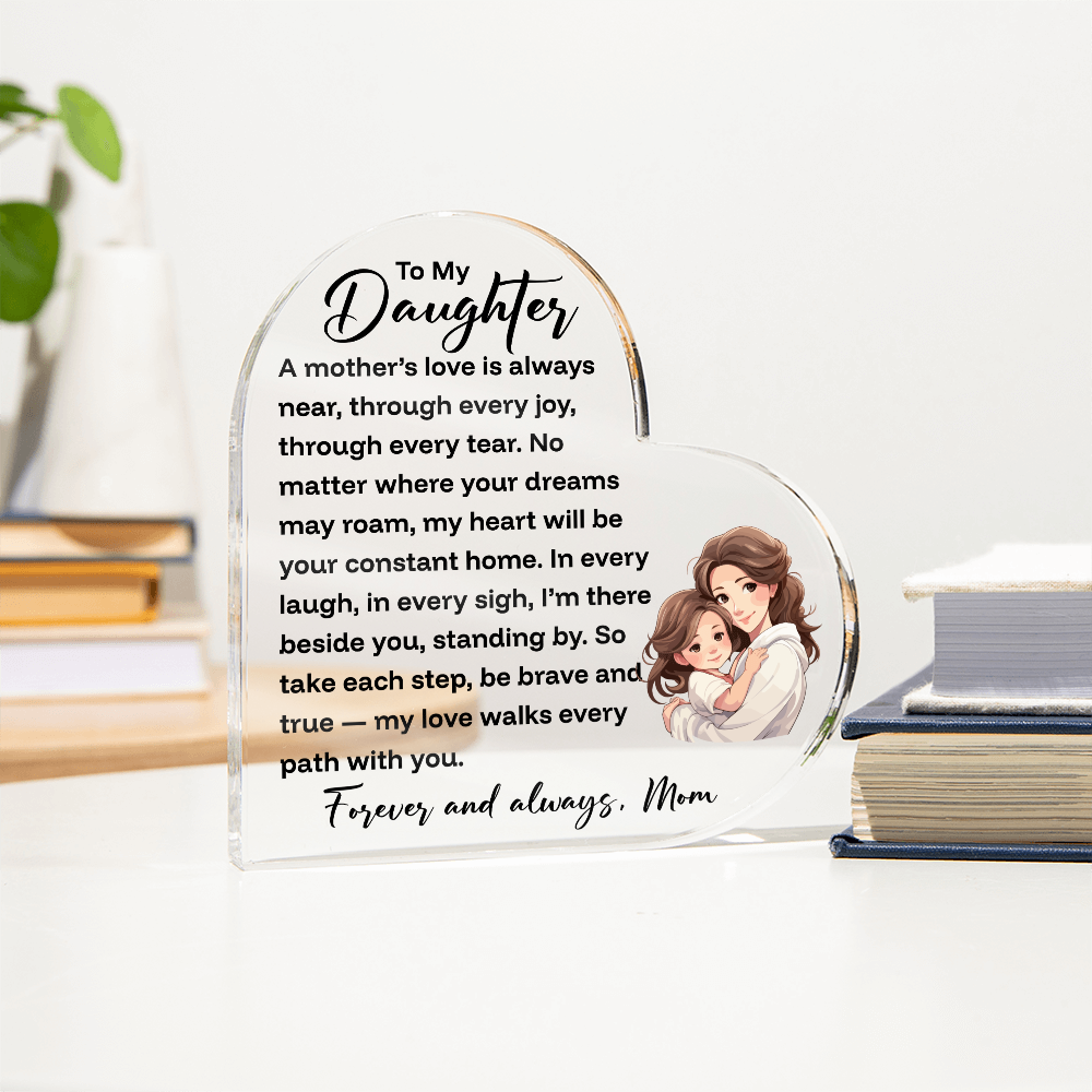 To My Daughter, Acrylic Heart Keepsake