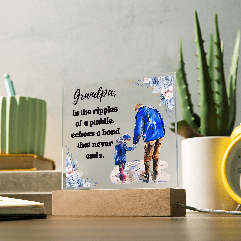 Gift For Grandpa, Keepsake Acrylic Plaque For Grandparent,  Gift From Grandson