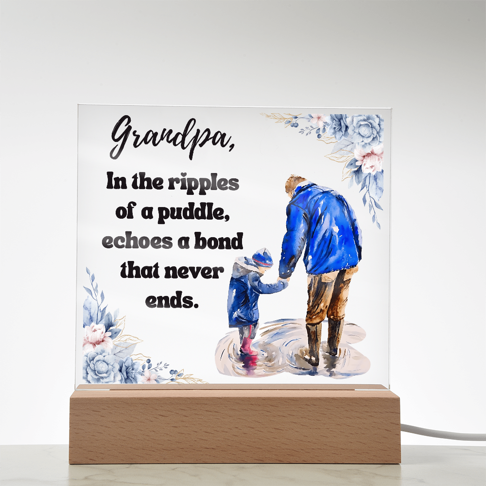 Gift For Grandpa, Keepsake Acrylic Plaque For Grandparent,  Gift From Grandson