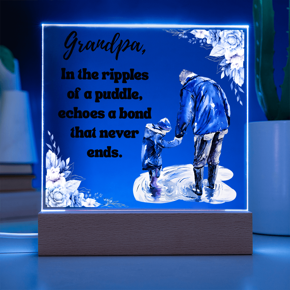 Gift For Grandpa, Keepsake Acrylic Plaque For Grandparent,  Gift From Grandson