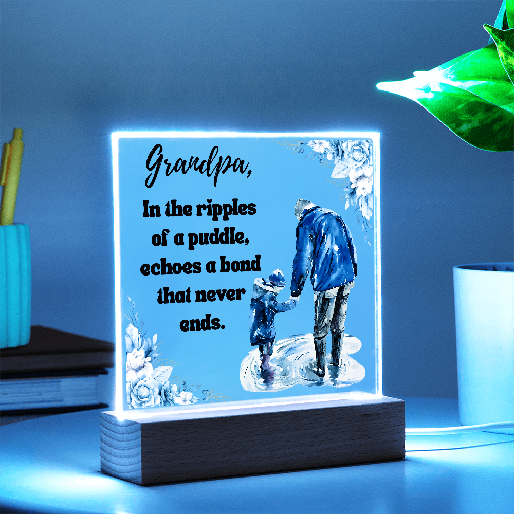Gift For Grandpa, Keepsake Acrylic Plaque For Grandparent,  Gift From Grandson