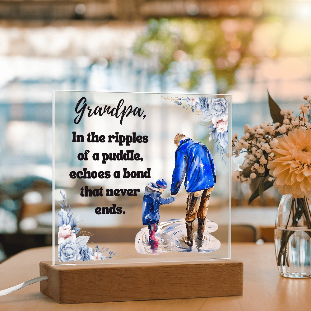 Gift For Grandpa, Keepsake Acrylic Plaque For Grandparent,  Gift From Grandson