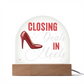 Closing Deals In Heels, Acrylic Plaque For Office Desk, Realtor Gift Idea, Entrepreneur, Boss Lady, SheEO