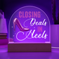 Closing Deals In Heels, Acrylic Plaque For Office Desk, Realtor Gift Idea, Entrepreneur, Boss Lady, SheEO