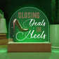 Closing Deals In Heels, Acrylic Plaque For Office Desk, Realtor Gift Idea, Entrepreneur, Boss Lady, SheEO