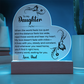To My Daughter, Sentimental Acrylic Keepsake With LED Light, From Dad