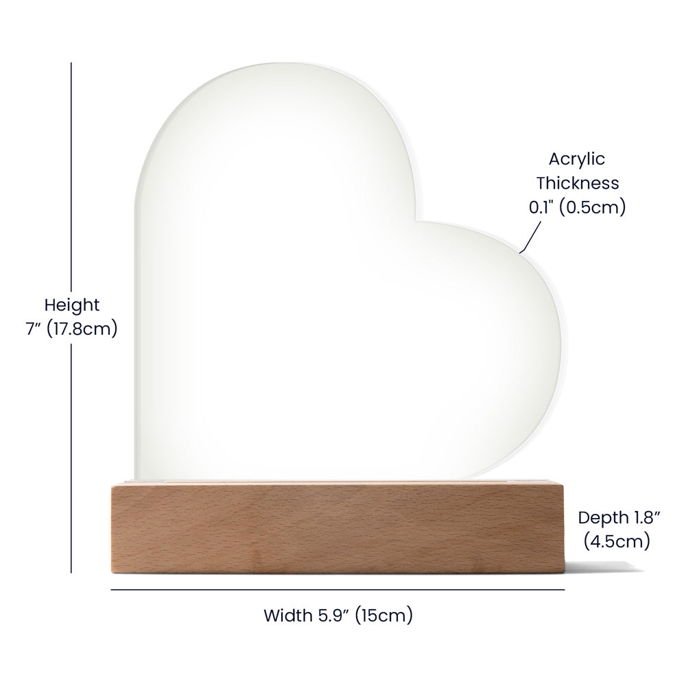 To My Daughter, Sentimental Acrylic Keepsake With LED Light, From Dad