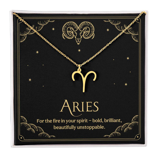 Aries Zodiac Symbol Necklace
