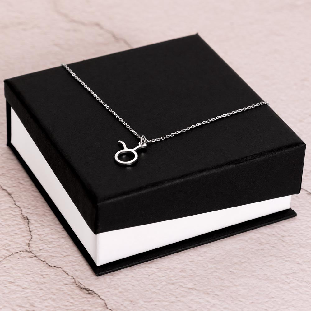 Taurus Zodiac Symbol Necklace
