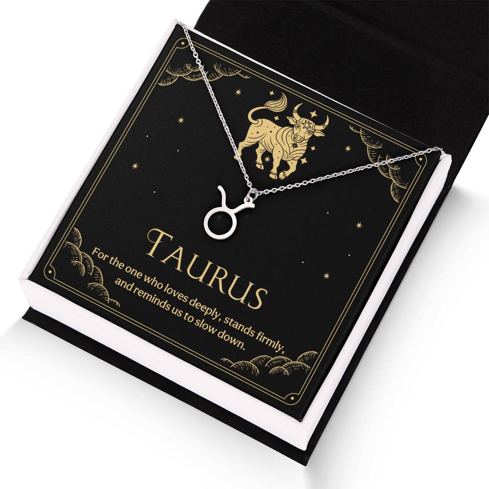 Taurus Zodiac Symbol Necklace