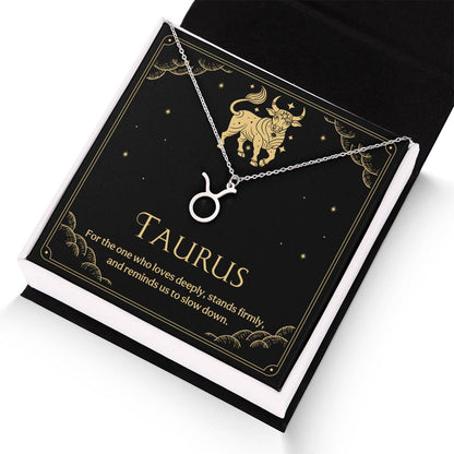 Taurus Zodiac Symbol Necklace