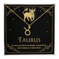 Taurus Zodiac Symbol Necklace