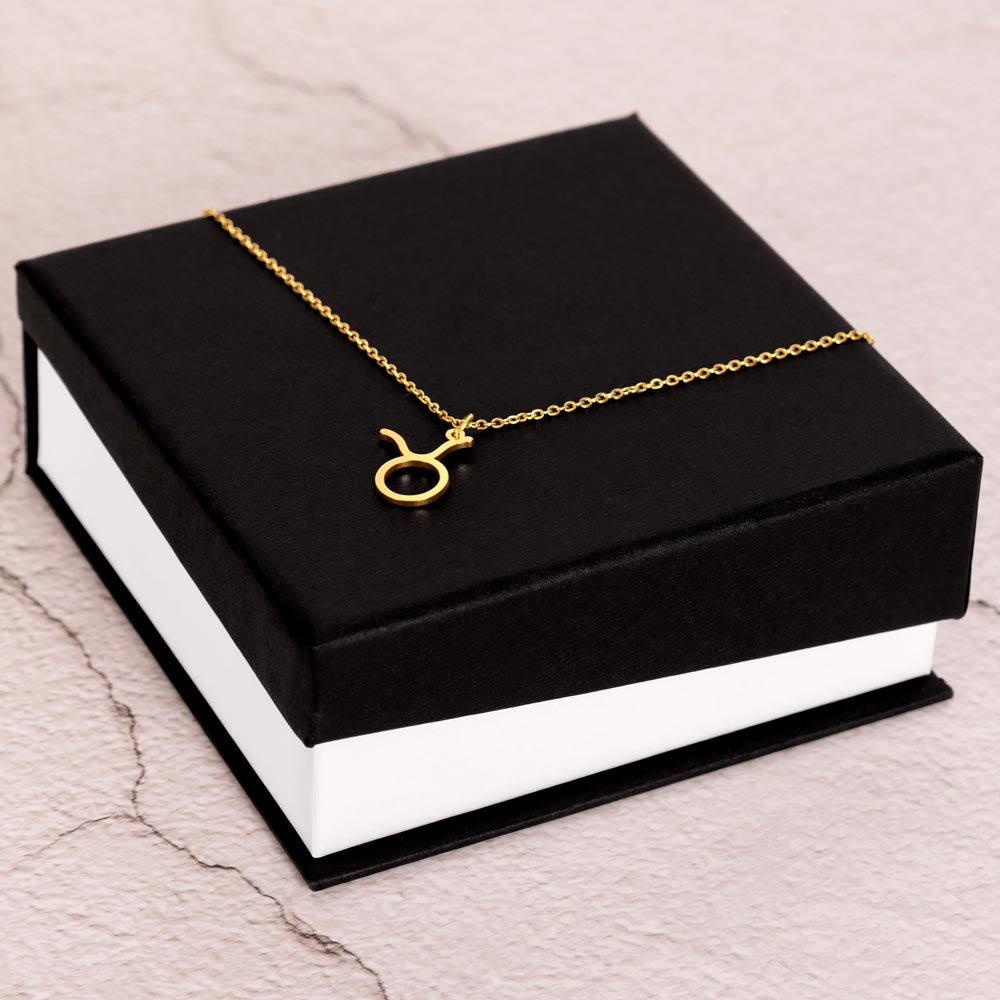Taurus Zodiac Symbol Necklace
