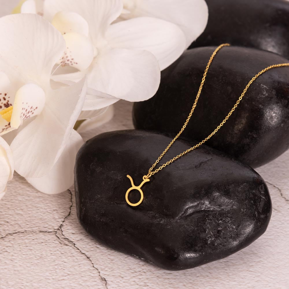 Taurus Zodiac Symbol Necklace