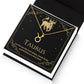 Taurus Zodiac Symbol Necklace