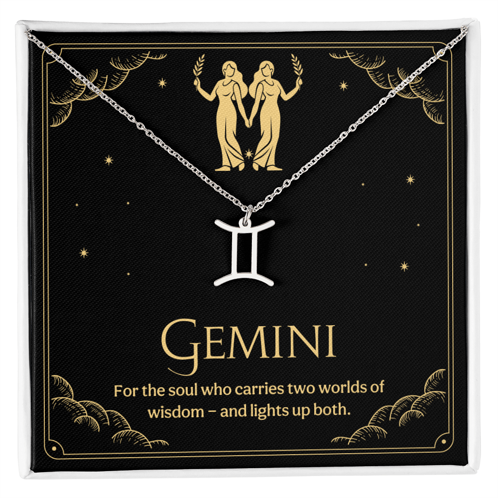 Gemini Zodiac Symbol Necklace