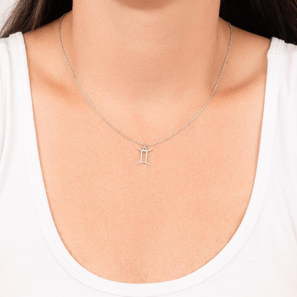 Gemini Zodiac Symbol Necklace