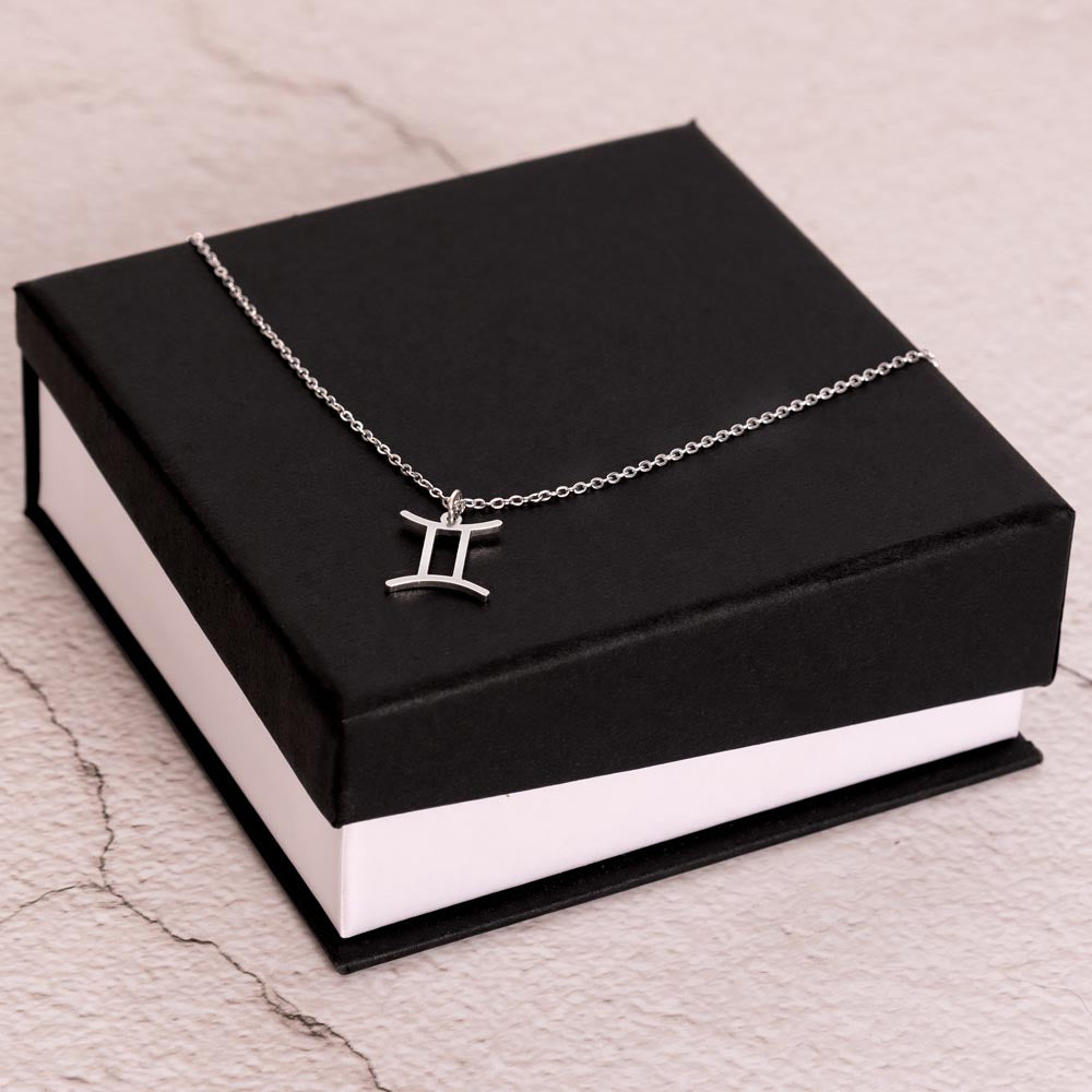 Gemini Zodiac Symbol Necklace