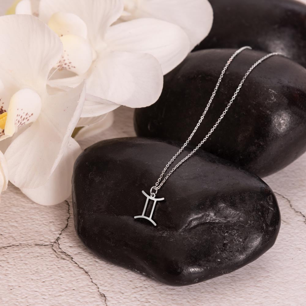 Gemini Zodiac Symbol Necklace