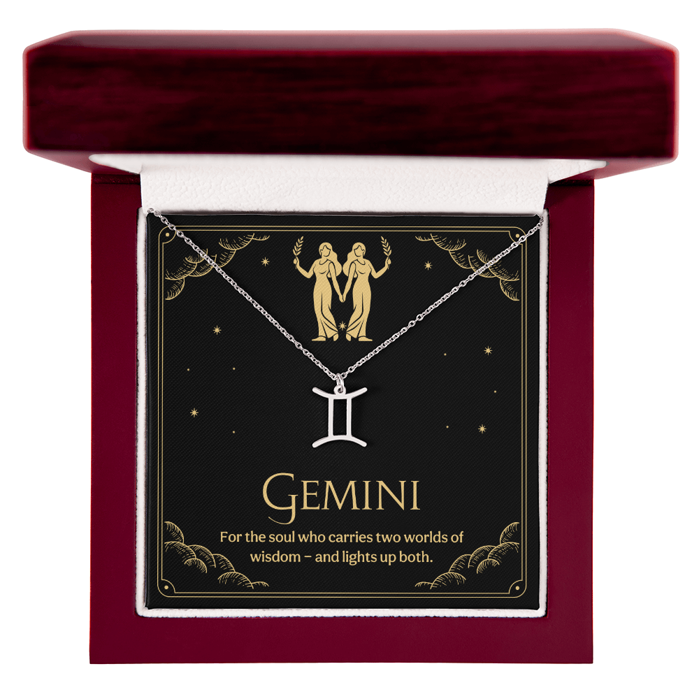 Gemini Zodiac Symbol Necklace