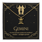 Gemini Zodiac Symbol Necklace
