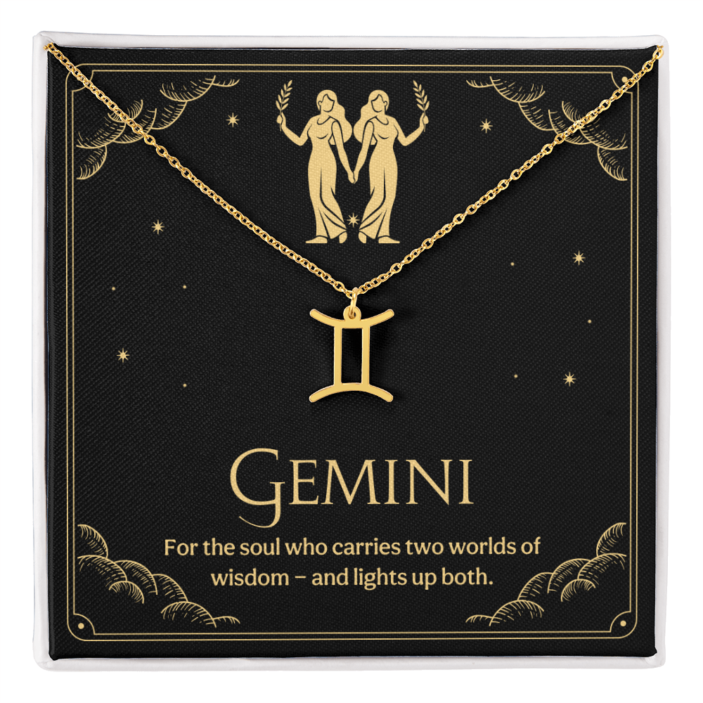 Gemini Zodiac Symbol Necklace