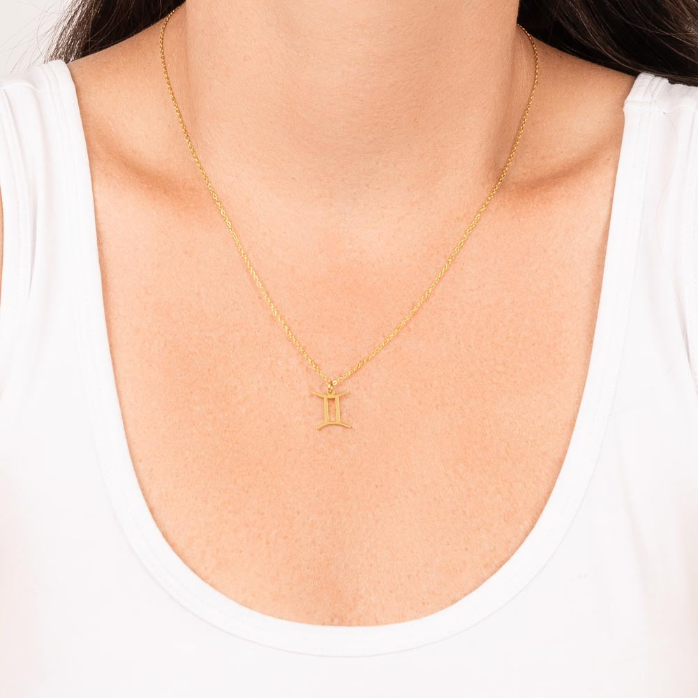 Gemini Zodiac Symbol Necklace