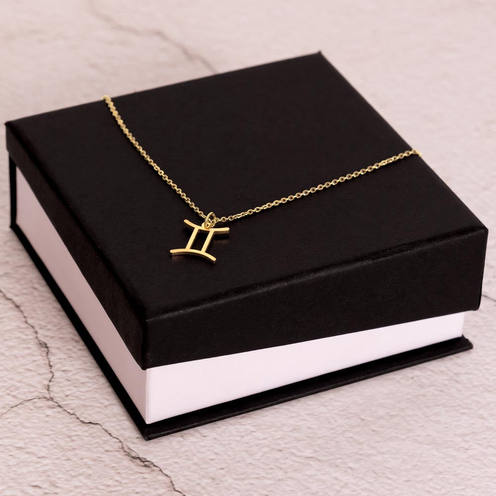 Gemini Zodiac Symbol Necklace